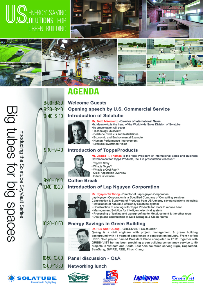 [HCMC] Hội thảo: Các giải pháp tiết kiệm năng lượng của Mỹ cho Công trình xanh