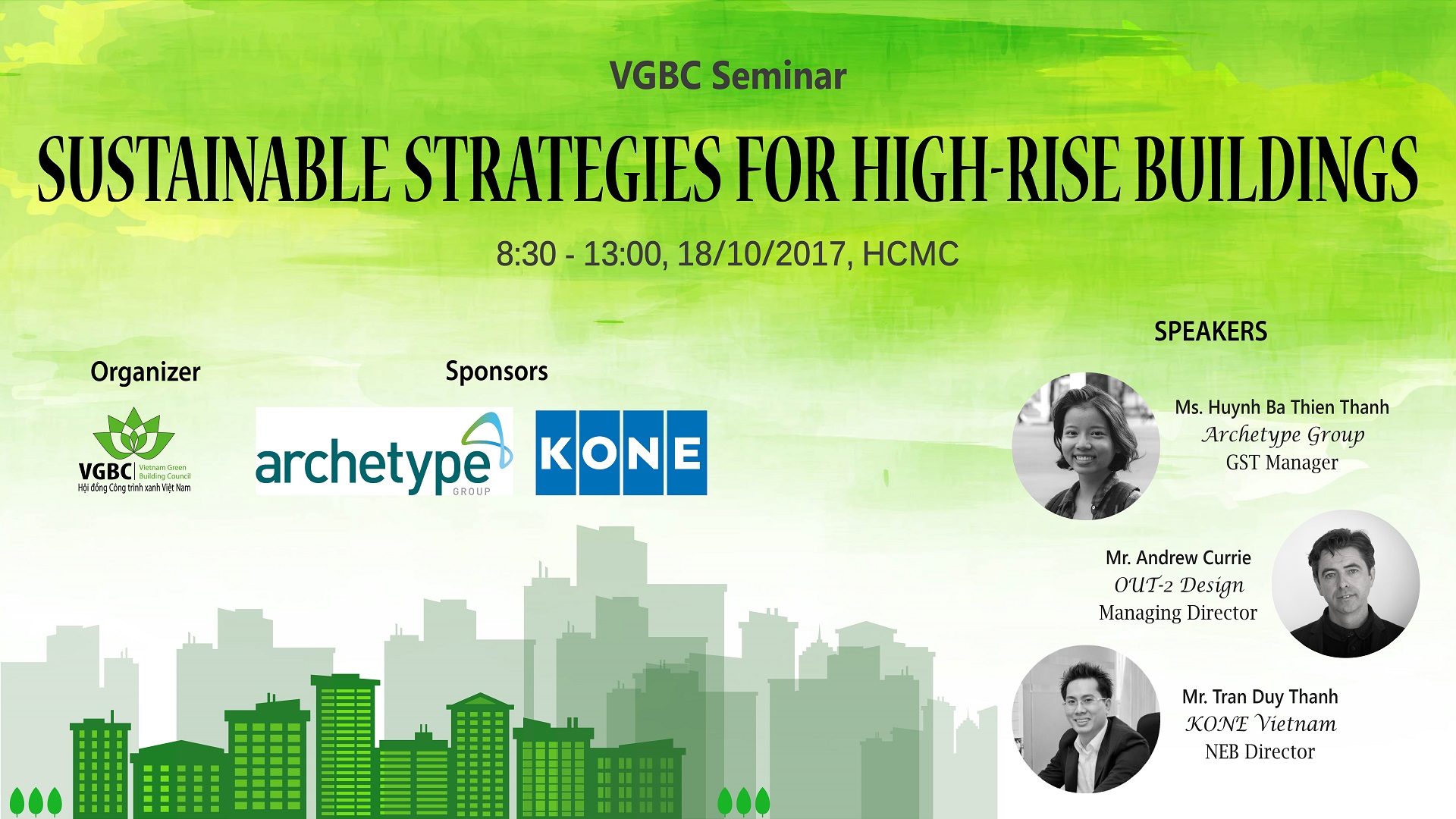 [HCMC-18/10/2017] Hội thảo: Giải pháp bền vững cho công trình cao tầng